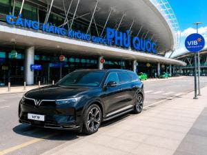 a black car parked in front of a building at MAREVA KHEM BEACH HOTEL - Free Beach Shuttle in Phú Quốc
