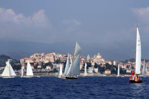 a group of sailboats in a large body of water at Pensione Aurora in Imperia