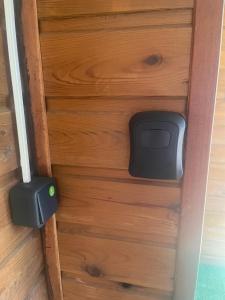 ajar door of ajar wooden door with a safe at Chez Permal in Saint-Pierre