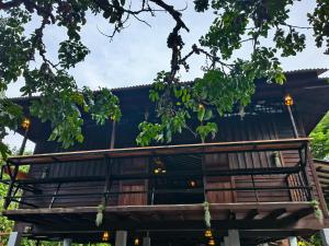 a tree house in the middle of a forest at Thanomrak homestay in Ban Pha Saeng Lang