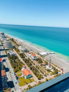 an aerial view of a beach and the ocean at Batumi High View in Batumi