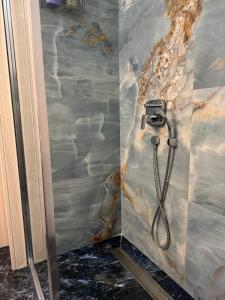 a shower with a hose in a bathroom at Angel Luxury Apartment in Kikinda +56 photos