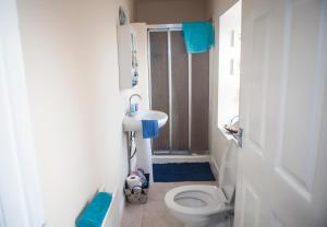 un piccolo bagno con un water e un lavandino di Teach Condy's a Teelin