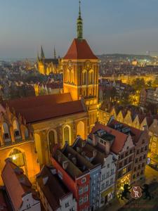 Výhľad na mesto Gdansk alebo výhľad na mesto priamo z apartmánového hotela