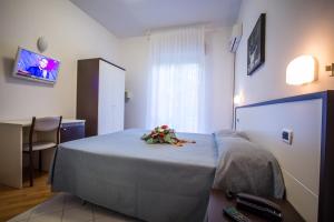 TV a/nebo společenská místnost v ubytování Hotel Caraibi