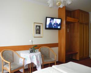 TV a/nebo společenská místnost v ubytování Hotel Rosner