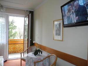 TV a/nebo společenská místnost v ubytování Hotel Rosner