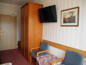 TV a/nebo společenská místnost v ubytování Hotel Rosner