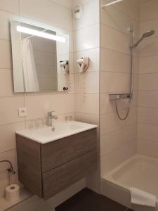 Koupelna v ubytování Hôtel Des Bois + 37 fotografií