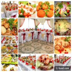 a collage of photos of different types of food at 4 Seasons in Boryspil
