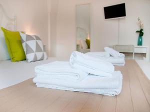 Postel nebo postele na pokoji v ubytování B&B Lamie Di Olimpia