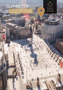 Nespecifikovaný výhled na destinaci Skopje nebo výhled na město při pohledu z hotelu