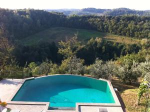 Villa Monterosoliの敷地内または近くにあるプールの景色
