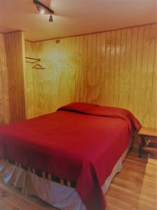 Кровать или кровати в номере Cafe & Hostal Acurruka