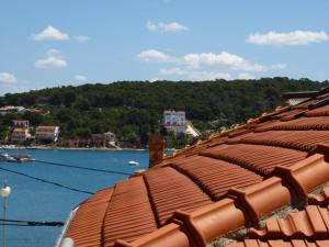 a view of the ocean from the roof of a building at Apartment Marija in Tisno