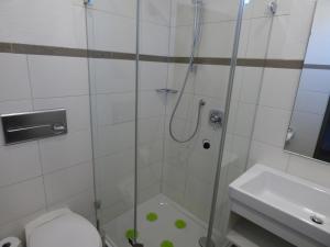 Koupelna v ubytování Pension Gasthof Zum Lamm