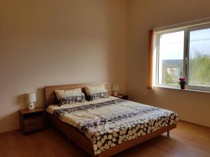 a bedroom with a bed and a window at Villa Ketli Apartment in Bliznatsi +33 photos