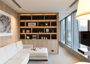 A television and/or entertainment centre at One96