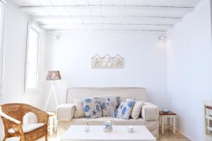 Uma área de estar em La Maison Blanche