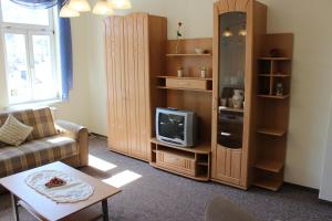 Et tv og/eller underholdning på Ferienwohnungen Patsch