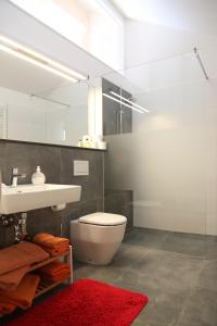 バーワングにあるLEHNER Panorama Alpensuitenのバスルーム(トイレ、洗面台、鏡付)