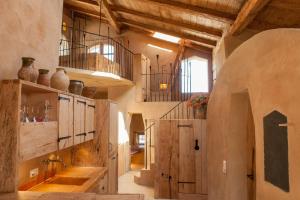 a large bathroom with a sink and a tub at Turm zu Schloss Schedling in Trostberg an der Alz