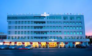 O edifício onde o hotel está situado