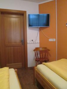 TV a/nebo společenská místnost v ubytování Ferienhaus Aloisia