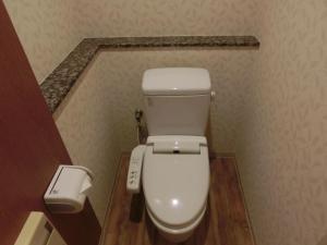 a bathroom with a white toilet in a stall at Hotel Hyper Noah (Adult Only) in Sakai