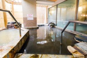 a pool of water inside of a building with a pool of water at Hotel Global View Hakodate in Hakodate