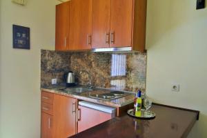 Кухня или мини-кухня в Toula's Apartments
