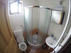 Koupelna v ubytování Apartments Panda