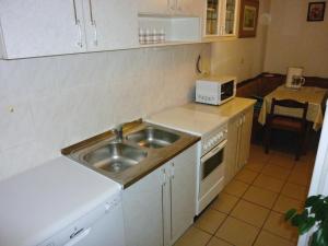 Kuchyň nebo kuchyňský kout v ubytování Guest House Mireja
