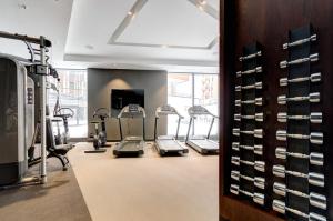 Posilňovňa alebo fitness centrum v ubytovaní Luksusowy Apartament Good Morning Gdansk