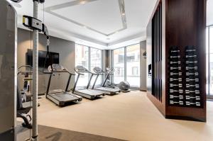 Posilňovňa alebo fitness centrum v ubytovaní Luksusowy Apartament Good Morning Gdansk