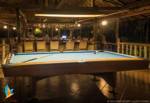 a pool table in front of a restaurant at Sok Sabay Resort in Sihanoukville