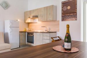 Kuchyň nebo kuchyňský kout v ubytování Apartments Gloria