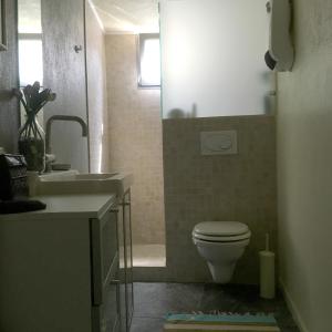 A bathroom at Charming Stone House