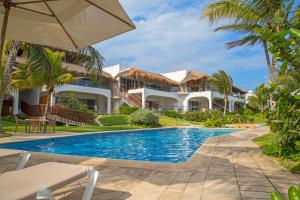 a view of the villas from the pool at Las Villas Akumal in Akumal