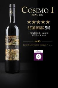 a bottle of red wine on a black background at Agriturismo Villa Le Vigne in Montevarchi