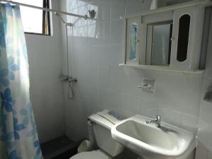 Koupelna v ubytování Hostal Residencia Blest Gana