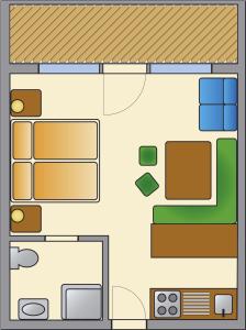 Půdorys ubytování Gästehaus Waltl