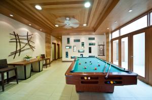 A pool table at Misibis Bay