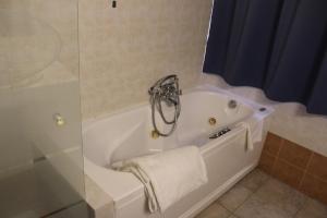 Koupelna v ubytování Hotel Forum