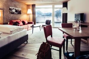 Posteľ alebo postele v izbe v ubytovaní Biohotel Bergzeit