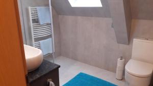łazienka z białą toaletą i umywalką w obiekcie City Apartment Vasiri w mieście Knittelfeld