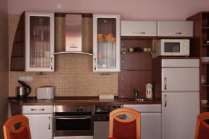 Kuchyň nebo kuchyňský kout v ubytování Jurincom apartmens Zamecky Vrch
