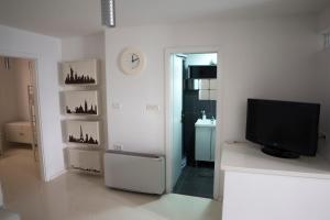 Televizorius ir (arba) pramogų centras apgyvendinimo įstaigoje Apartment Via Liberta