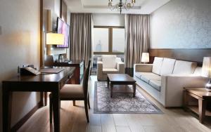 Posezení v ubytování Metropolitan Hotel Dubai