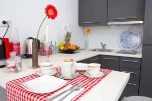 Kuchyň nebo kuchyňský kout v ubytování Studio apartment Laganini
